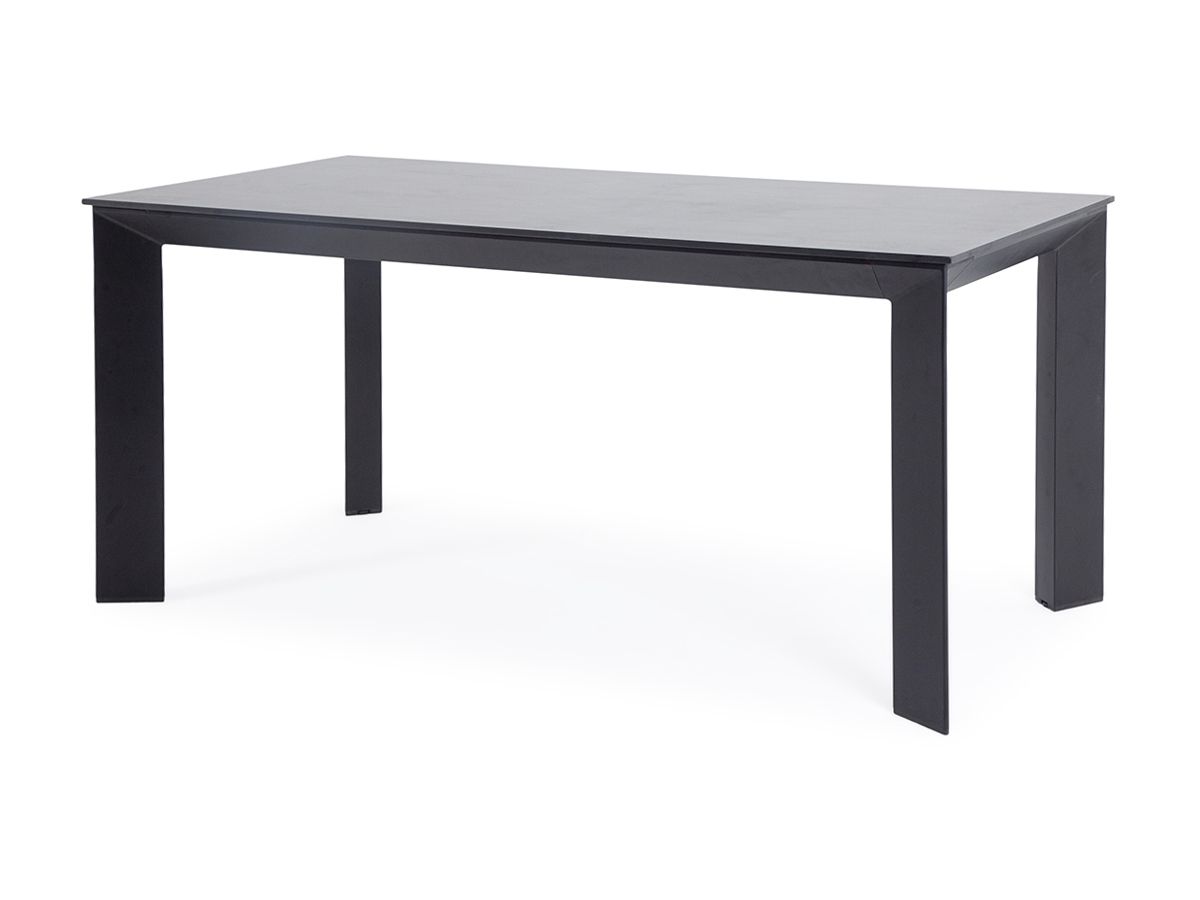 "Венето" обеденный стол из HPL 140х80см, цвет "серый гранит", каркас черный