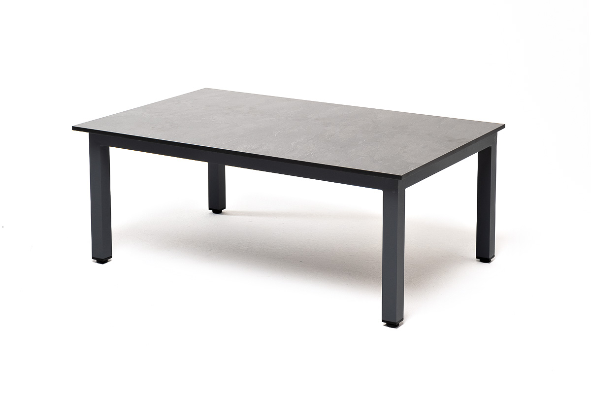 "Канны" журнальный столик из HPL 95х60, H40, каркас "серый графит", цвет столешницы "серый гранит"