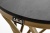 "Сантьяго" журнальный стол из HPL круглый Ø40 H55, каркас из стали золотой, цвет столешницы "серый гранит"