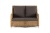 "Гляссе" диван двухместный из искусственного ротанга, цвет соломенный