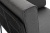 "Канны" угловой модуль плетеный из роупа, каркас алюминий темно-серый (RAL7024) шагрень, роуп темно-серый круглый, ткань темно-серая