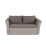 "Капучино" диван из искусственного ротанга (гиацинт) двухместный, цвет графит