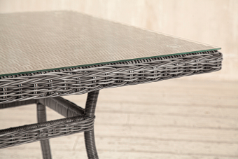 "Айриш" стол плетеный из искусственного ротанга, цвет графит