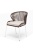 "Милан" стул плетеный из роупа, каркас алюминий белый, роуп коричневый круглый, ткань бежевая