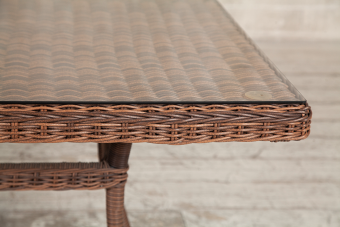 "Латте"обеденный стол 140 см, коричневый