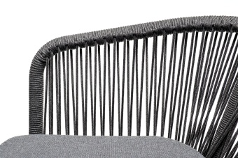 "Венето" обеденная группа на 6 персон со стульями "Марсель", каркас темно-серый, цвет темно-серый