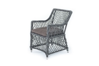 "Латте" плетеное кресло из искусственного ротанга, цвет графит