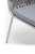 "Монако" стул из роупа, каркас алюминиевый светло-серый, роуп светло-серый, ткань светло-серая