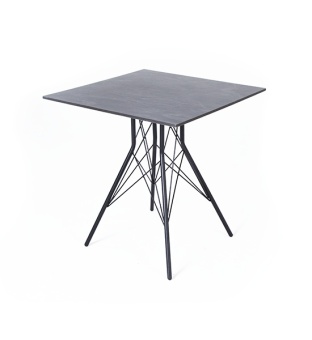 "Конте" интерьерный стол из HPL 63x63см, цвет "серый гранит"