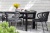 "Венето" обеденная группа на 6 персон со стульями "Милан", каркас темно-серый, цвет темно-серый