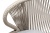 "Милан" стул плетеный из роупа, каркас алюминий светло-серый (RAL7035) шагрень, роуп серый меланж круглый, ткань светло-серая