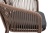 "Марсель" стул плетеный из роупа, каркас алюминий коричневый (RAL8016) шагрень, роуп коричневый круглый, ткань темно-серая