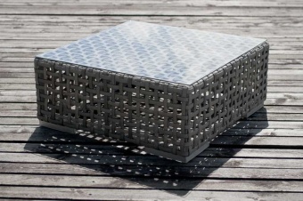 "Канти" столик плетеный кофейный из искусственного ротанга, цвет серый