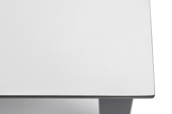 "Канны" журнальный столик из HPL 95х60, H40, каркас "серый графит", цвет столешницы "молочный"