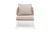 "Милан" кресло плетеное из роупа, каркас алюминий белый муар, роуп бежевый круглый, ткань бежевая 035