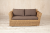 "Капучино" диван из искусственного ротанга двухместный, цвет соломенный