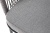 "Марсель" стул плетеный из роупа, каркас алюминий темно-серый (RAL7024), роуп светло-серый круглый, ткань светло-серая