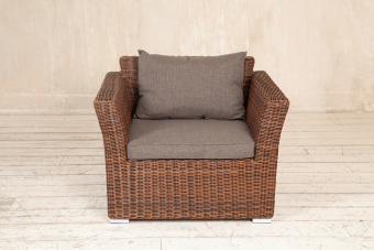 "Капучино" кресло из искусственного ротанга, цвет коричневый