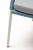 "Милан" стул плетеный из роупа, каркас алюминий светло-серый (RAL7035) шагрень, роуп бирюзовый круглый, ткань светло-серая