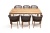 "Мадейра" обеденная группа на 6 персон, стулья "Марсель", роуп коричневый 