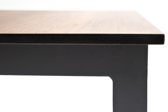 "Канны" журнальный столик из HPL 95х60, H40, каркас "серый графит", цвет столешницы "дуб"