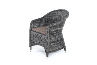 "Равенна" плетеное кресло из искусственного ротанга, цвет графит