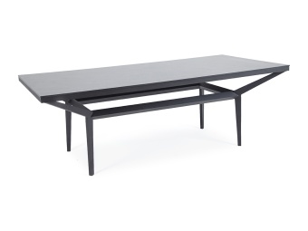 "Турин" обеденный стол из HPL квадратный 230х110х75см, цвет "серый гранит"