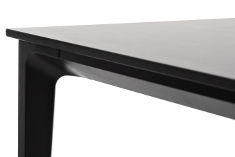 "Малага" обеденный стол из HPL 160х80см, цвет "серый гранит", каркас черный