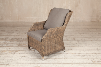 "Неаполь" плетеный стул из искусственного ротанга, цвет серо-соломенный