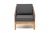 "Канны" кресло плетеное из роупа, основание дуб, роуп коричневый круглый, ткань темно-серая