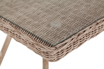 "Латте" плетеный стол из искусственного ротанга 160х90см, цвет бежевый