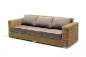 "Боно" диван из искусственного ротанга трехместный, цвет соломенный